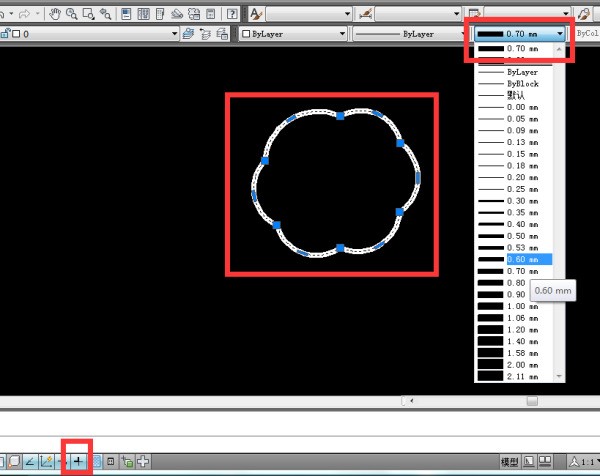 cad修订云线肿么加粗