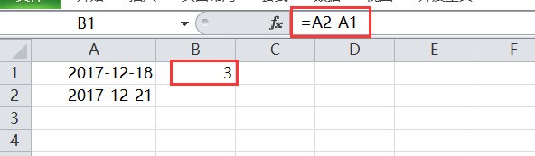excel中怎么计算两个日起间相差多少月零多少天?