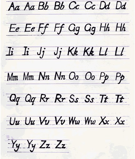 请正确写出占三格的字母的大小写