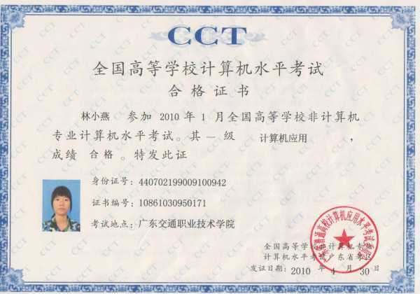 计算机等级证书分来自别叫什么?