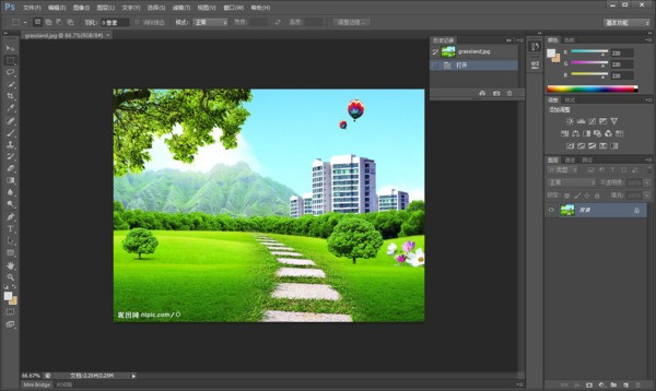 Photoshop怎么样用蒙版使图像和背景图像融合