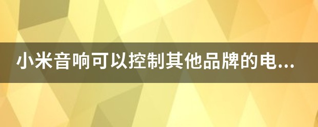 其他品牌可以控制小米平板吗