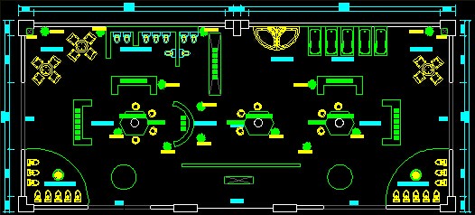 展厅CAD平面图 3D效果图
