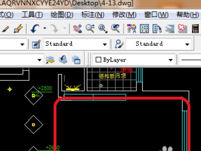 cad暗藏灯带旁边的虚线是什么？