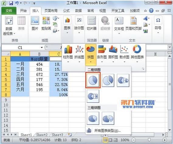 wps怎样制作饼图图表图片