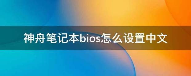 神舟笔记本bios设定中的电源设定项在哪里