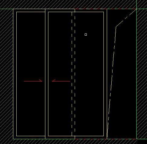 推拉门在室内的CAD图上怎么表明?