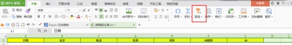 wpsexcel的自动筛选项不见了，在哪里找