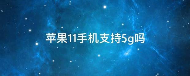 苹果11怎么看手机能用5g吗?
