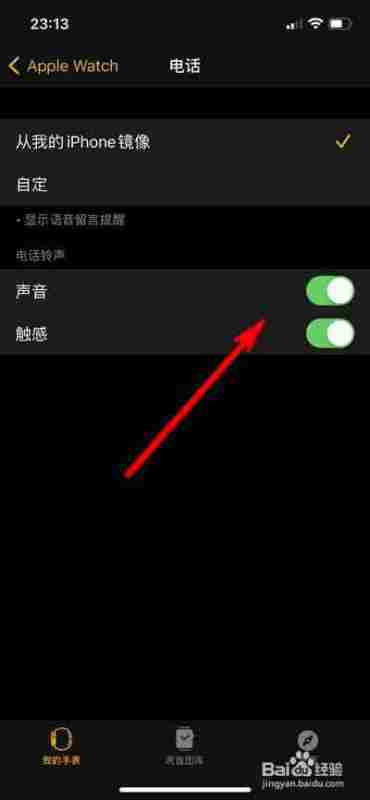 苹果手表怎样设置来电震动