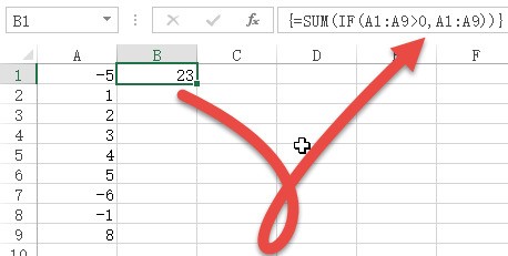 excel 数组求和公式怎么去除负数，只计算正数