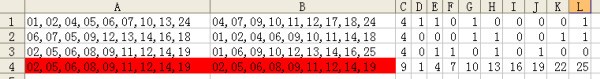 在Excel中将A、B两列中有5个或5个以上相同数据的单元格标记出来