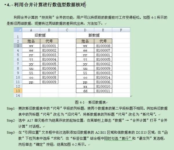 excel表格中来自，怎么样找出两个单元格中不360问答同的数字和重复的数字