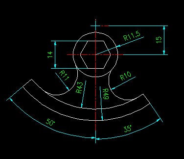 CAD度数肿么标注