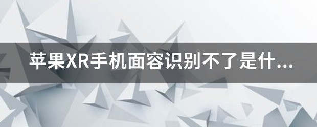 苹果XR手机面容识别不了是怎么回事？