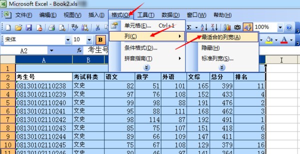 Excel肿么批量改列宽