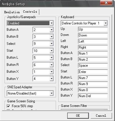 我用NDS模拟器 No$GBA 2.6a 玩游戏,这模拟器肿么操作?