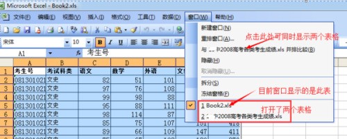 肿么同时显示同一个excel文件中的两个工作表