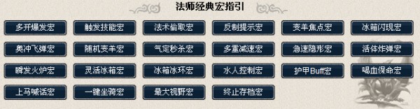 魔兽世界冰法的宏肿么用？？？