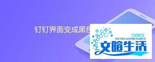 钉钉界面变成黑色怎么恢復