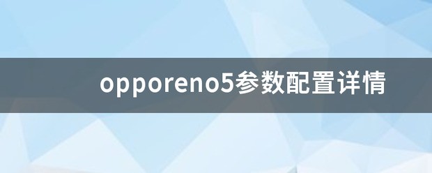reno11参数配置详细情况