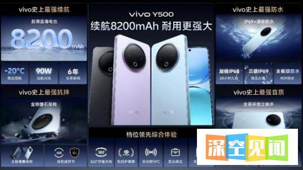 vivo Y500发布：vivo史上最强蓝海电池，续航耐用双灭霸