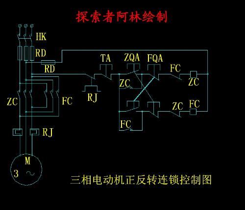 电动机正反转图肿么画