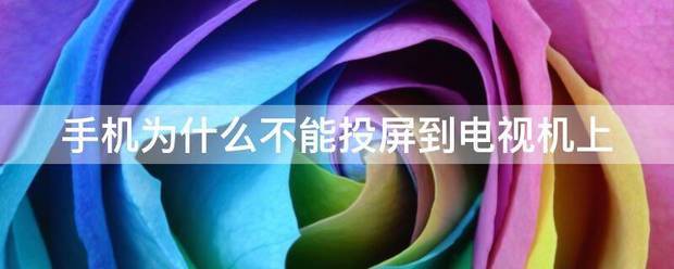 苹果手机为何不能投屏电视机