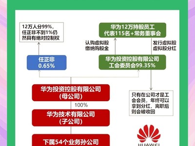 华为股权结构图,谁最大股东?