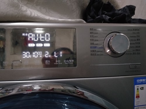 海尔滚筒洗衣机混合洗和加强洗不显示时间