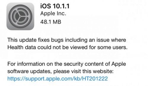 iOS 10.1.1用更新吗？