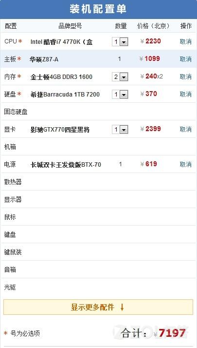 i5 4670加GTX770跟I7 4770加GTX660玩游戏哪