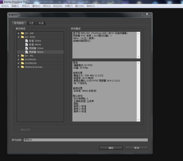 为什么我使用Premiere Pro 1.5时 输入avi格式的
